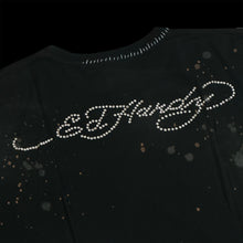 Load image into Gallery viewer, 2000s ed hardy black eagle rhinestones tee
