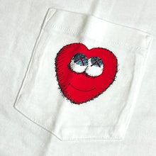Load image into Gallery viewer, 2016 kaws heart pocket tee white
