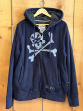Load image into Gallery viewer, y2k zoo york jolly roger fleece lined zip up hoodie
