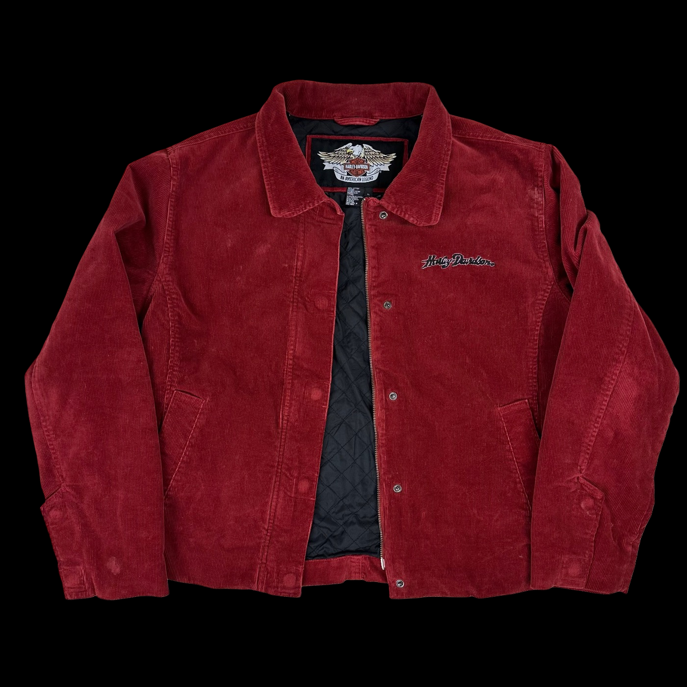 vtg harley corduroy club jacket