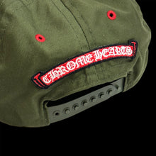 Load image into Gallery viewer, chrome hearts gas station 6 panel hat olive red
