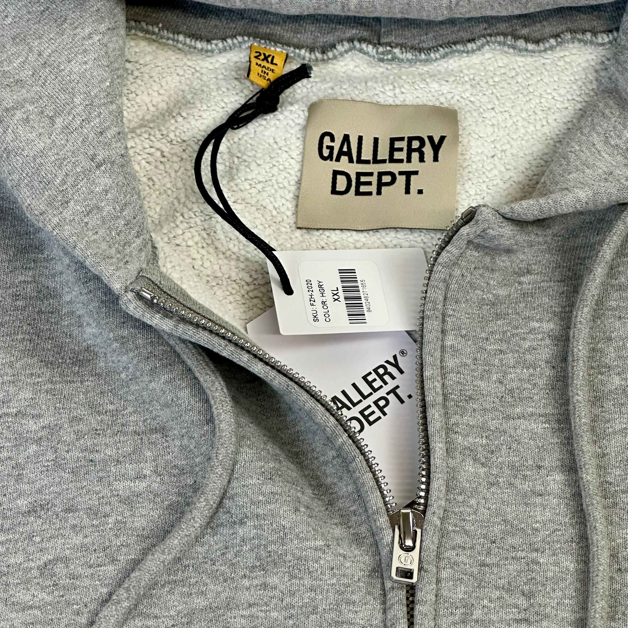 gallery dept french zip hoodie grey – change clothes