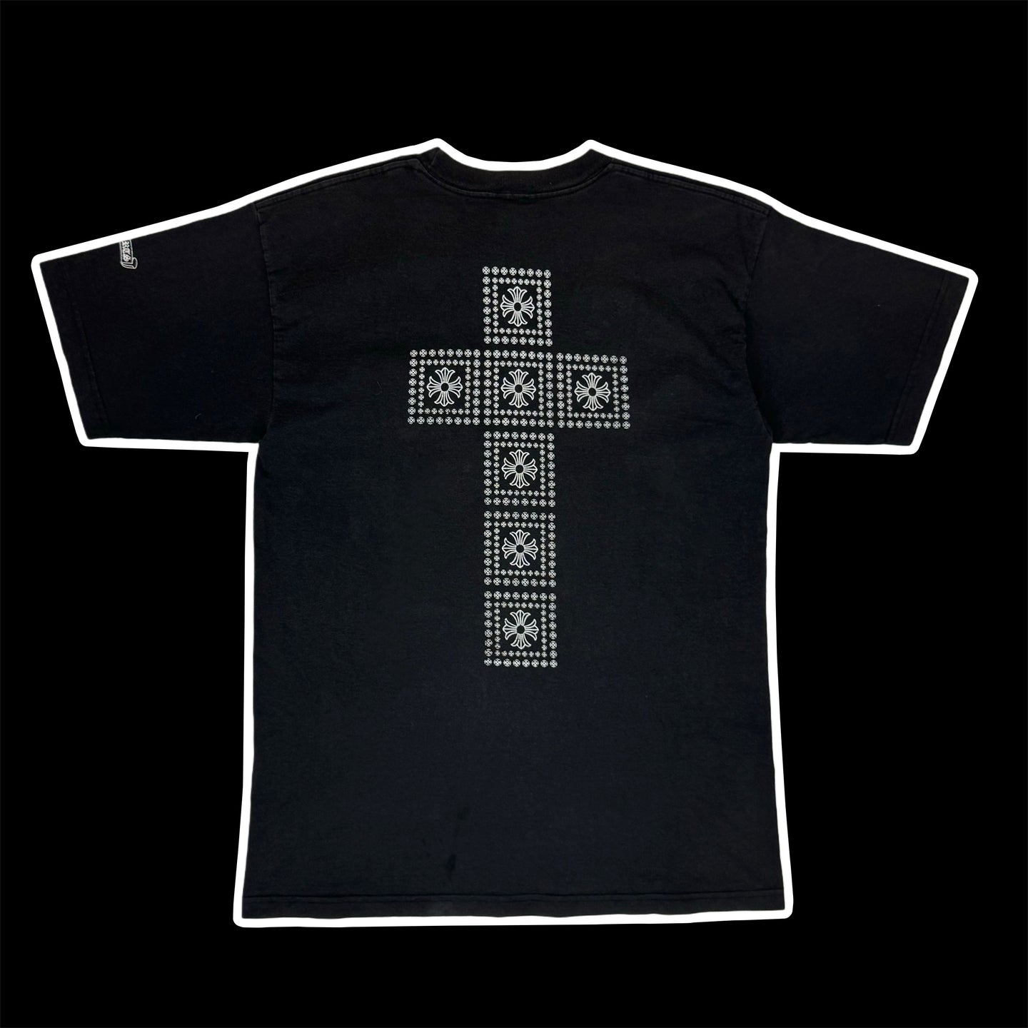 early 2000s chrome hearts plus cross crucifix tee