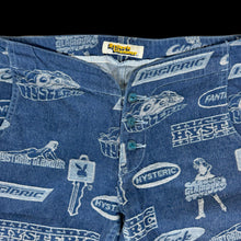 Load image into Gallery viewer, 2000s hysteric glamour vixen girl logos indigo denim pants
