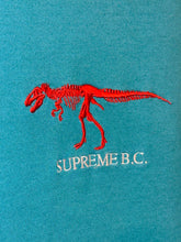 Load image into Gallery viewer, 2022 supreme bc s/s top embroidered t rex teal
