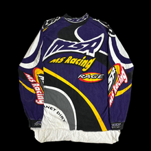 Load image into Gallery viewer, 90s ms racing moto cross top purple yellow

