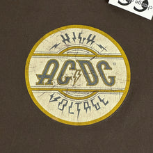 Load image into Gallery viewer, 2004 ac/dc high voltage circle logo tee brown
