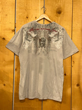 Load image into Gallery viewer, 2000s monarchy shoulder blast embroidered tee
