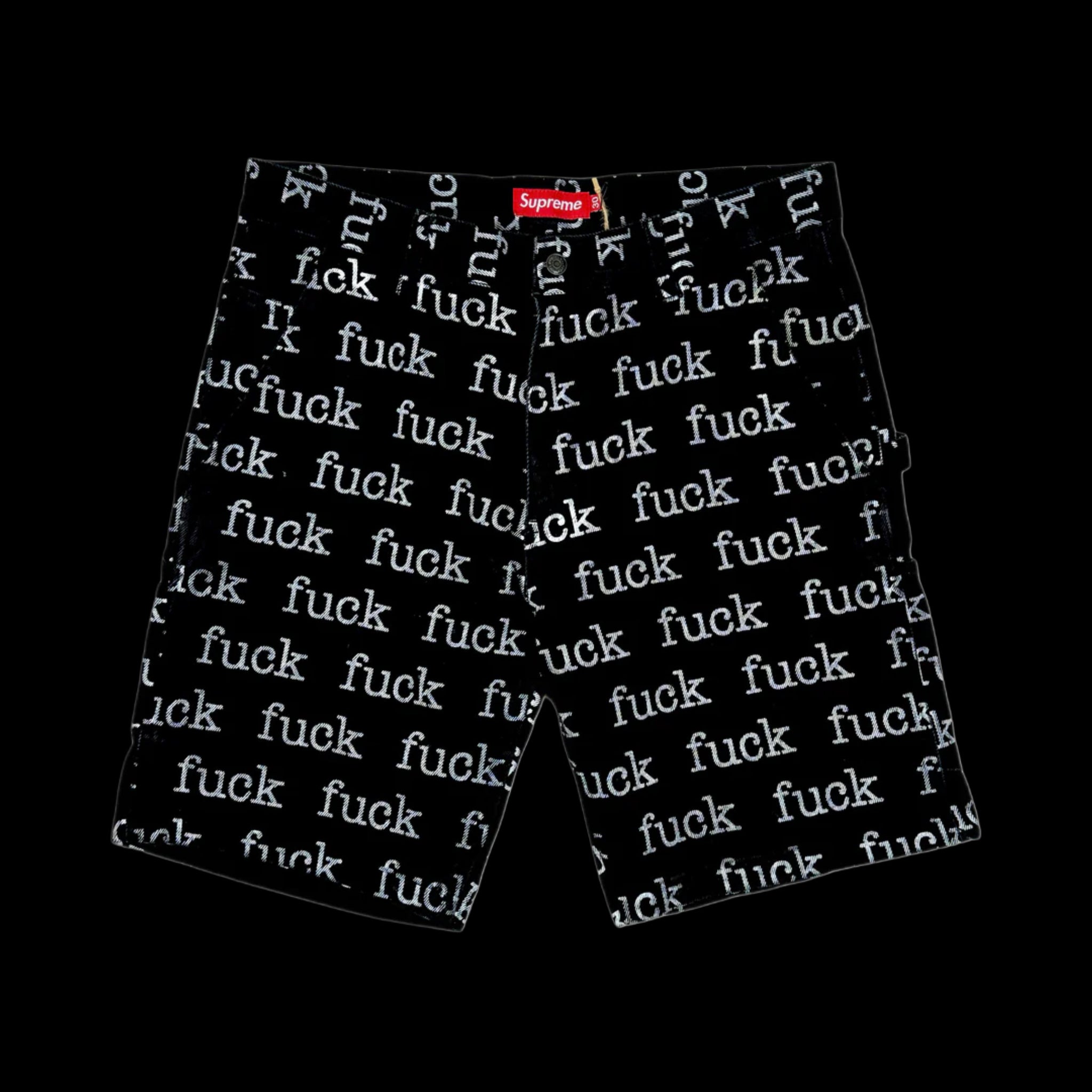 2013 supreme fuck denim shorts – change clothes