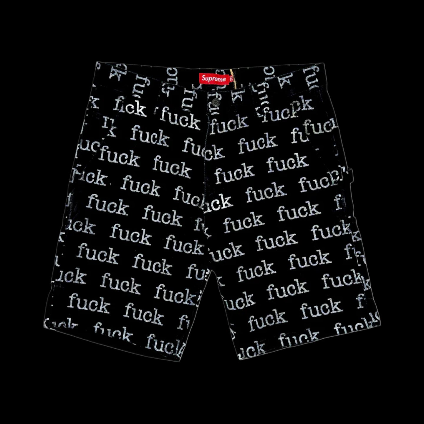2013 supreme fuck denim shorts