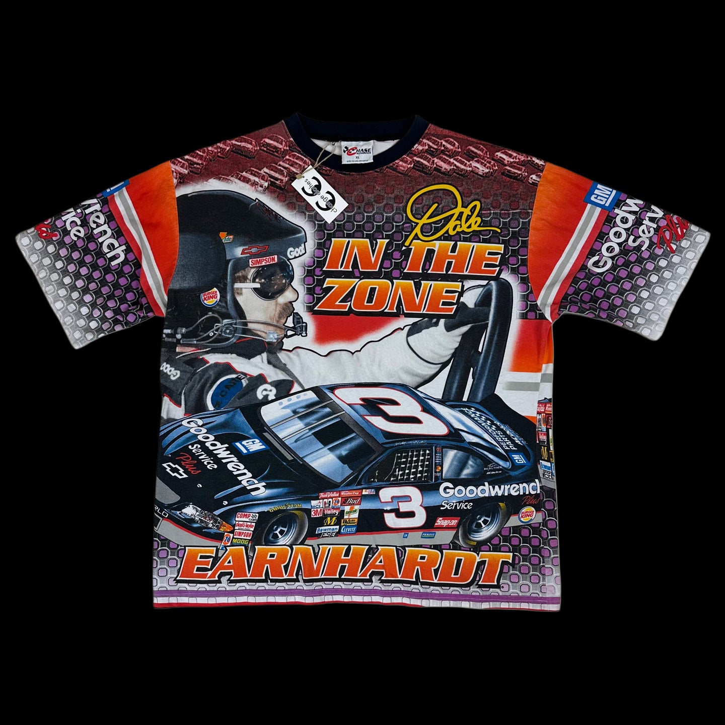 late 90s dale earnhardt in the zone aop tee