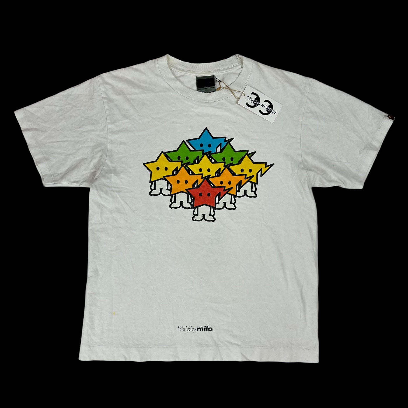 early 2000s bape baby milo sta heads tee