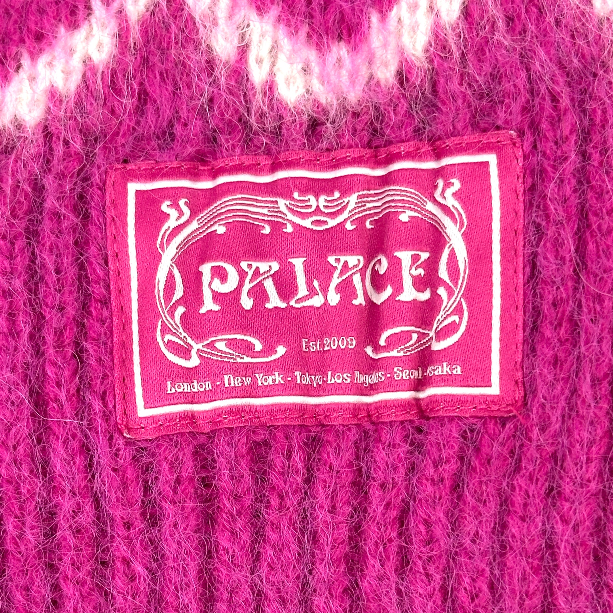 2025 palace hairy heart knit cardigan pink – change clothes