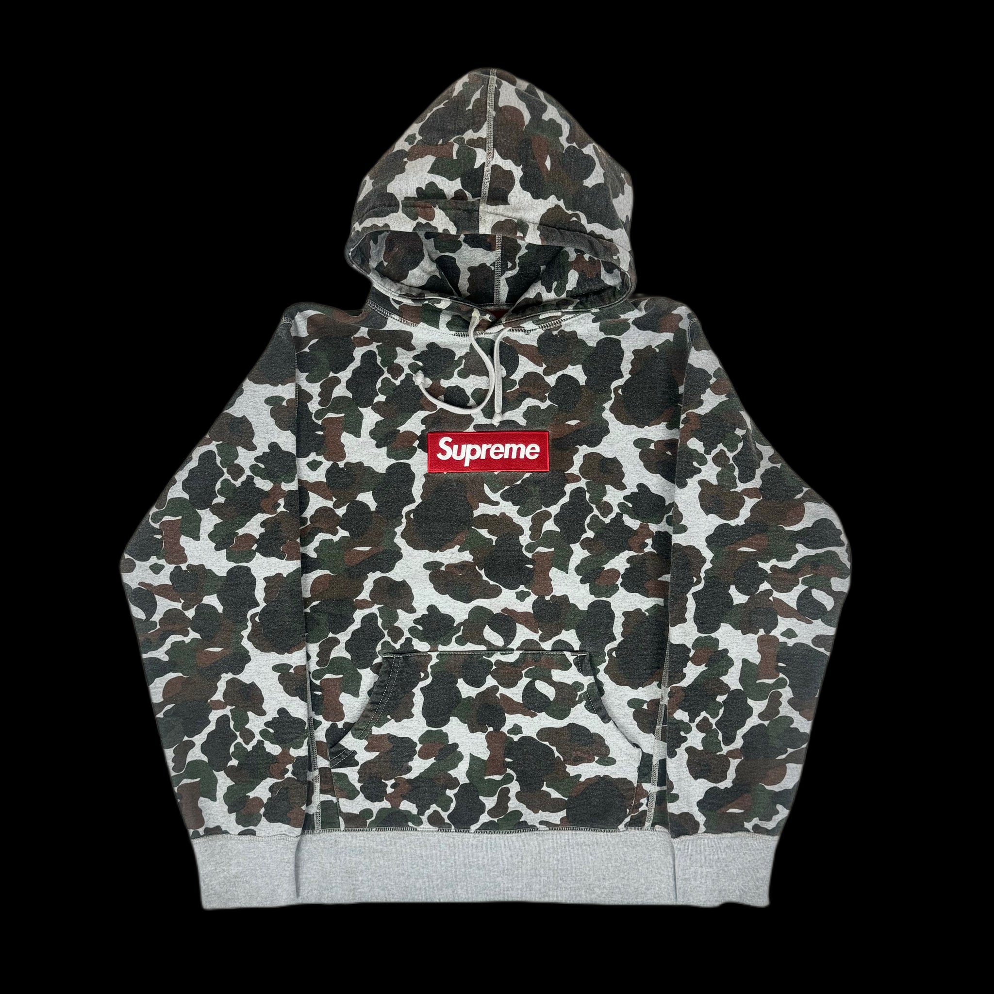 2012 supreme box logo hoodie duck camo change clothes