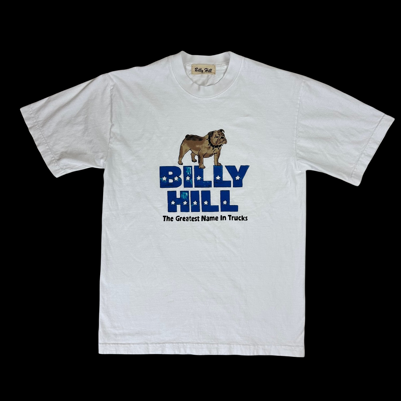billy hill greatest name in trucks bulldog tee