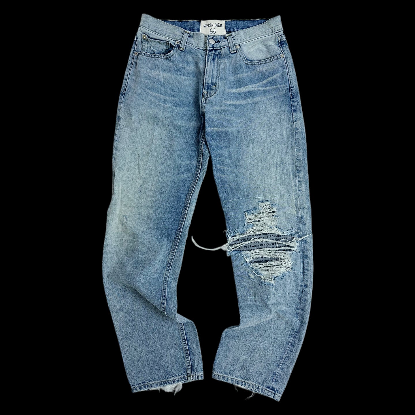 2010s warren lotas distressed relax fit denim jeans