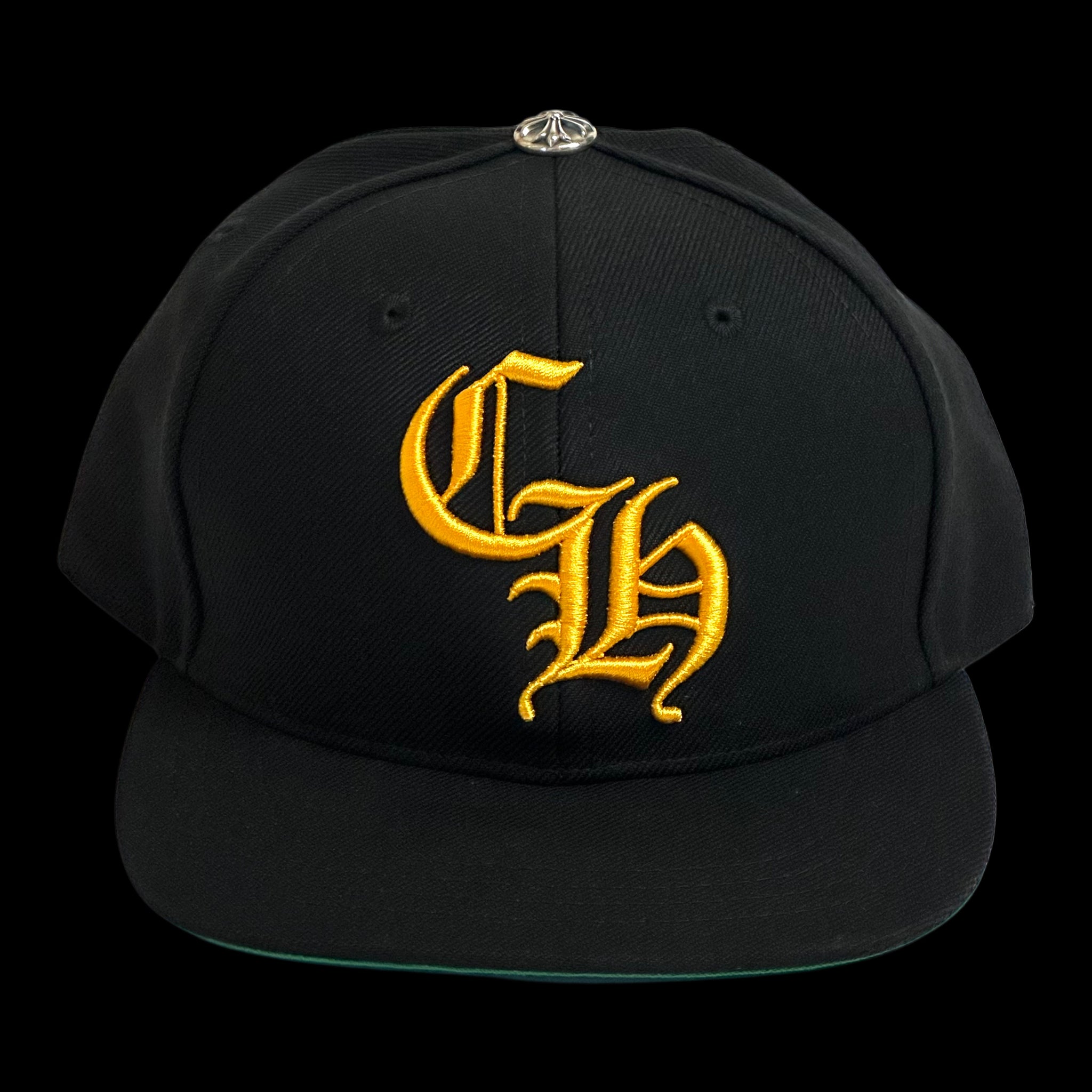 chrome hearts ch logo baseball cap black yellow – change clothes