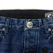 Load image into Gallery viewer, 2022 chrome hearts denim jeans fleur knee
