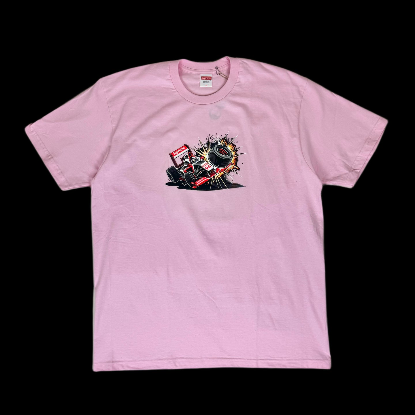 2021 supreme crash tee pink