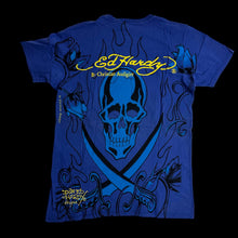 Load image into Gallery viewer, 2000s ed hardy skulls &amp; roses aop tee
