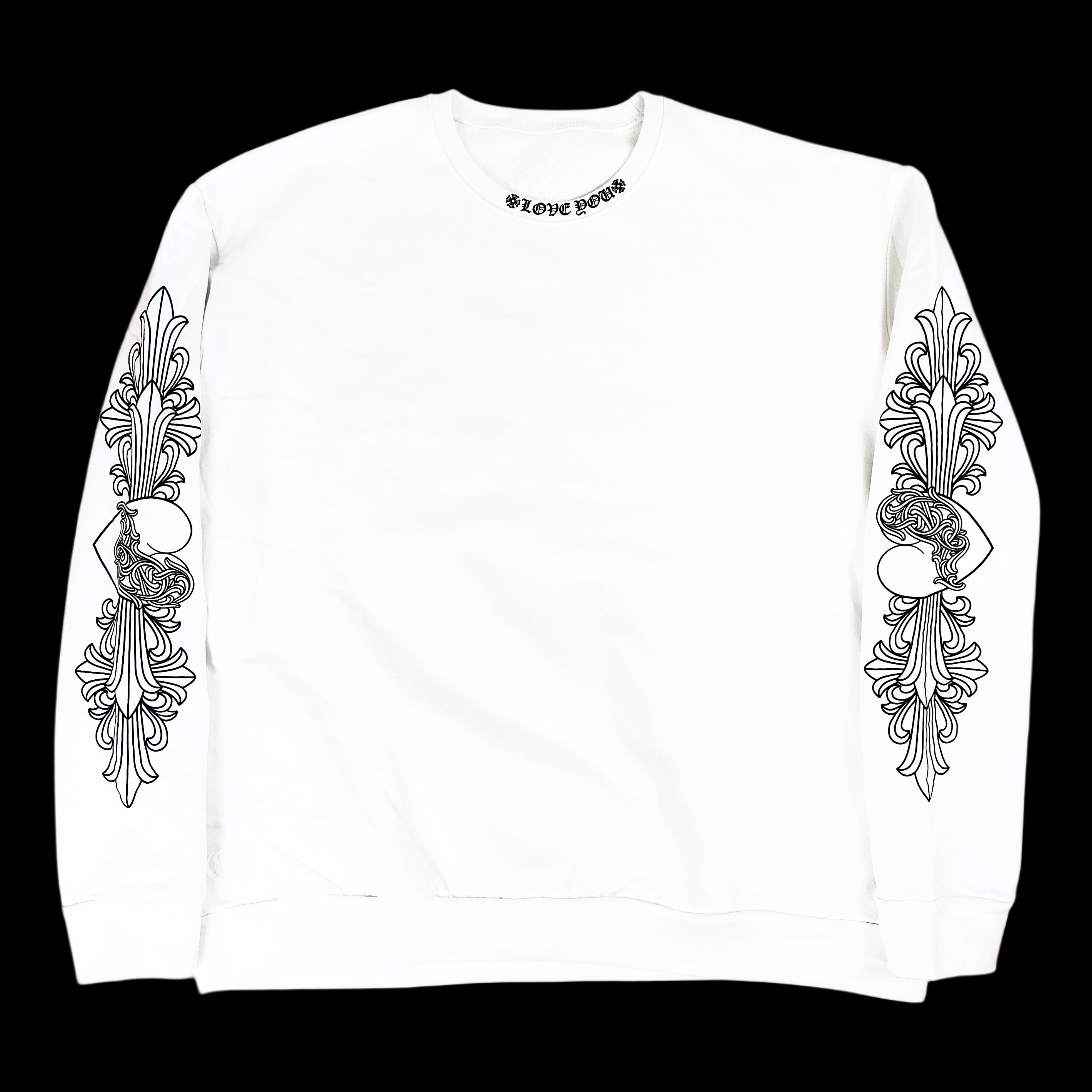 2025 chrome hearts love you crewneck sweatshirt – change clothes