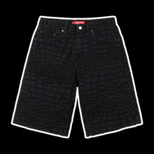 Load image into Gallery viewer, 2025 supreme frayed croc baggy denim shorts
