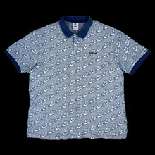 Load image into Gallery viewer, 2018 supreme // nike jacquard swoosh polo navy
