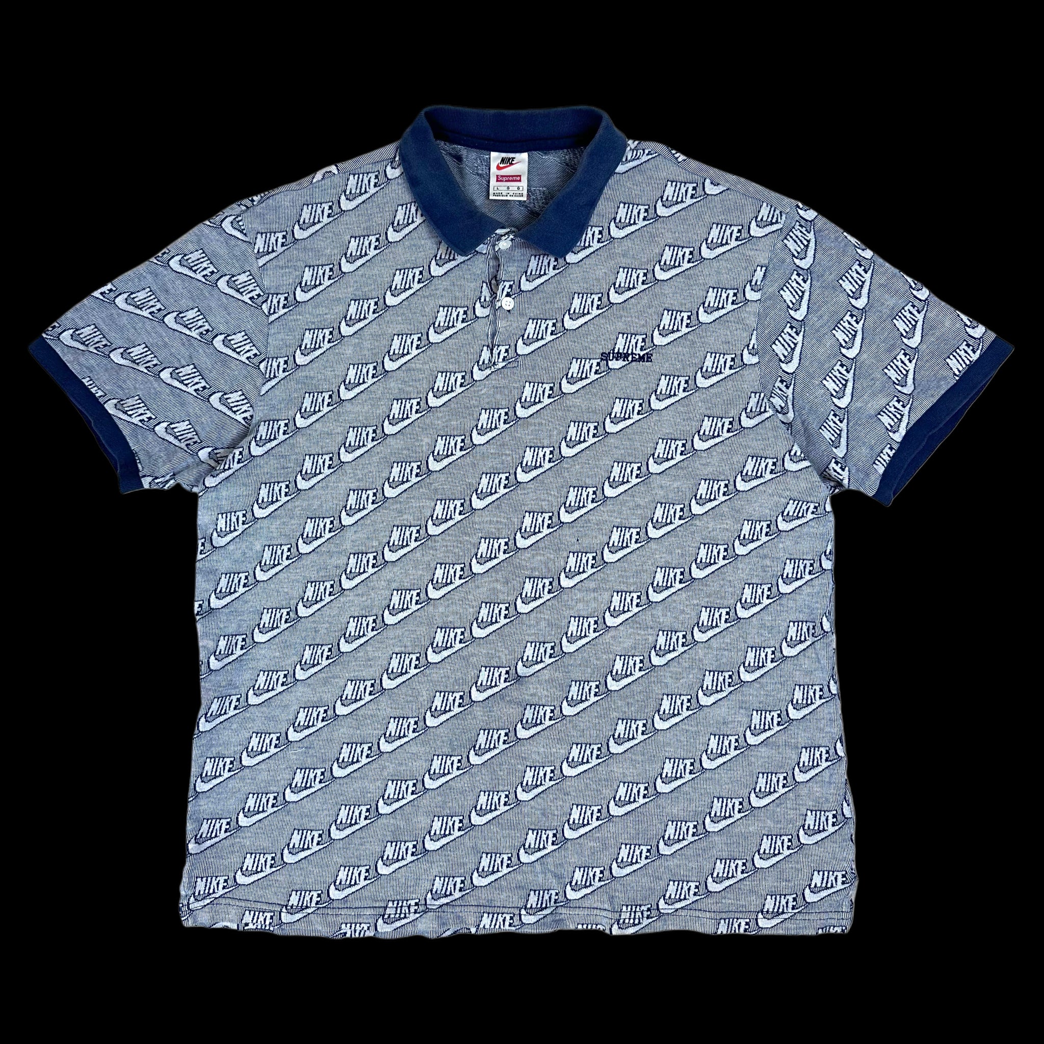 Supreme × NIKE Jacquard Polo 18AW Supreme x Nike Jacquard Polo Black FW18 Size | Mercari