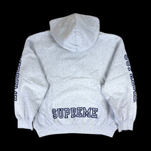 Load image into Gallery viewer, 2024 supreme collegiate sleeve hoodie ash grey
