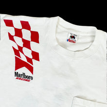 Load image into Gallery viewer, 90s marlboro racing team red checker shoulder tee
