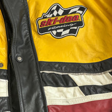 Load image into Gallery viewer, vintage ski doo leather racing jacket
