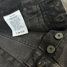 Load image into Gallery viewer, yeezy season 6 cut off black denim shorts
