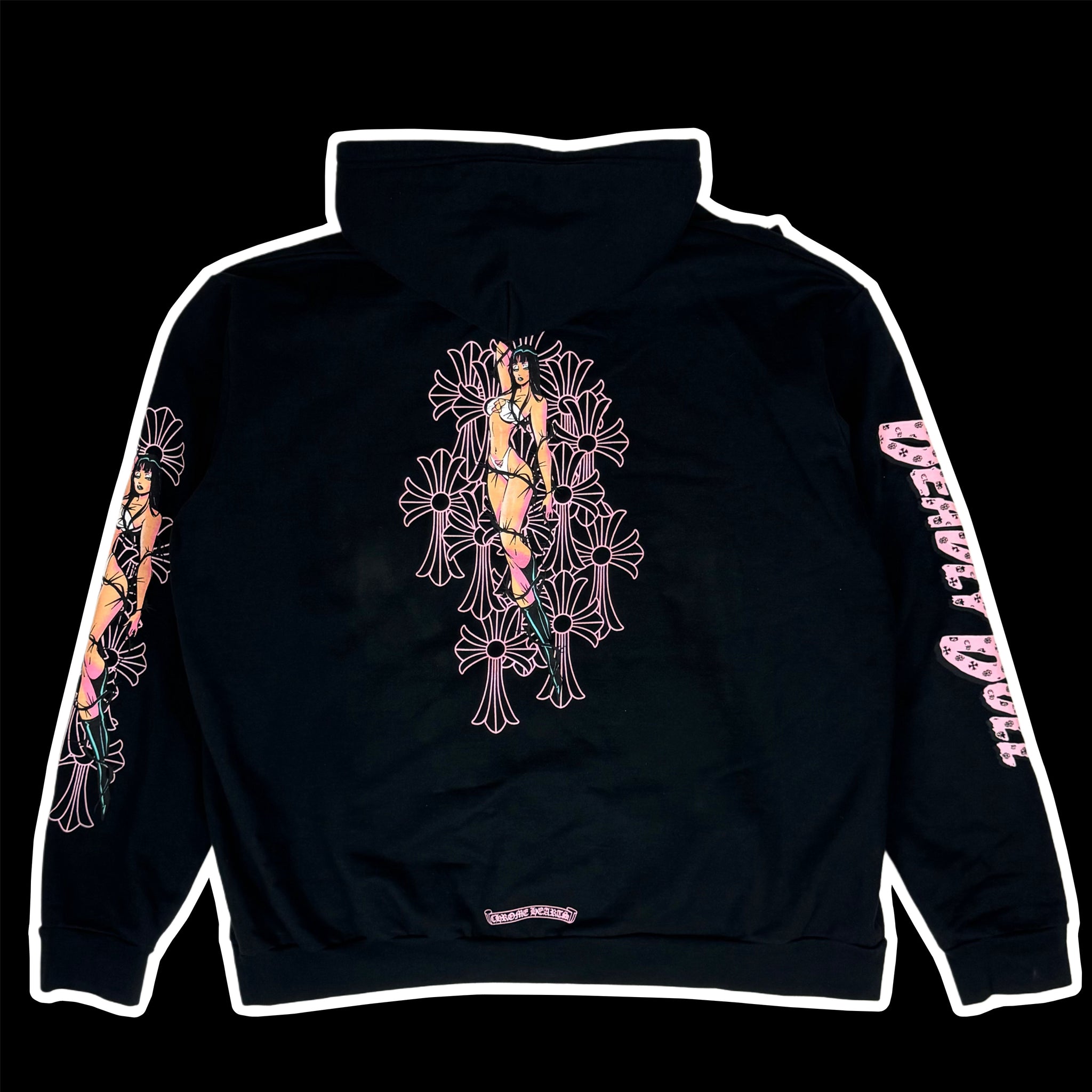 chrome hearts deadly doll zip up hoodie – change clothes