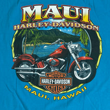 Load image into Gallery viewer, 2005 harley a ride in paradise hawaii tee blue
