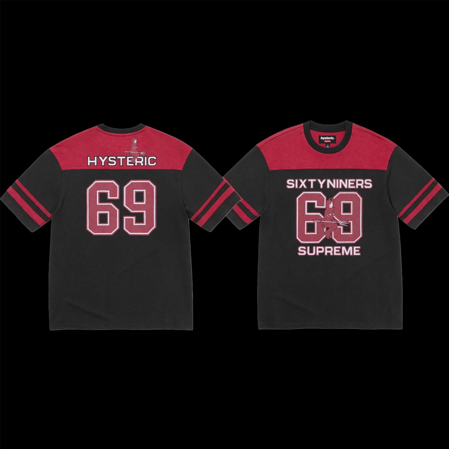 2024 supreme // hysteric glamour 69 football top