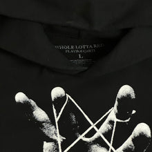 Load image into Gallery viewer, 2021 playboi carti wlr hand + upside down crucifix hoodie
