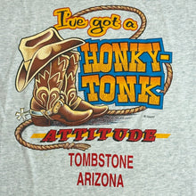 Load image into Gallery viewer, 90s honky tonk attitude tombstone az tee
