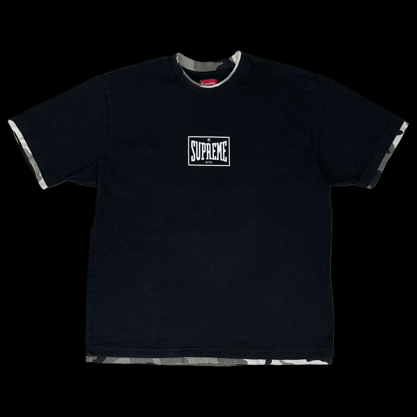 2022 supreme layered camo warmup top