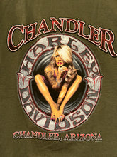 Load image into Gallery viewer, harley chandler shh girl tee olive
