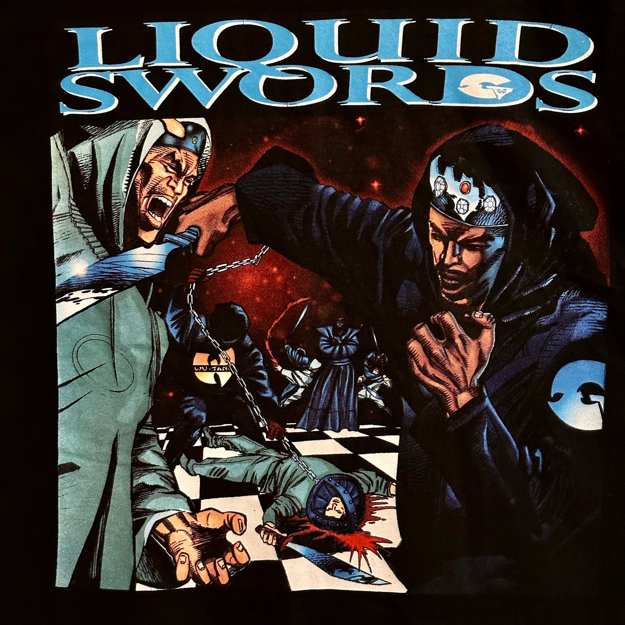 2018 supreme liquid swords tee black change clothes