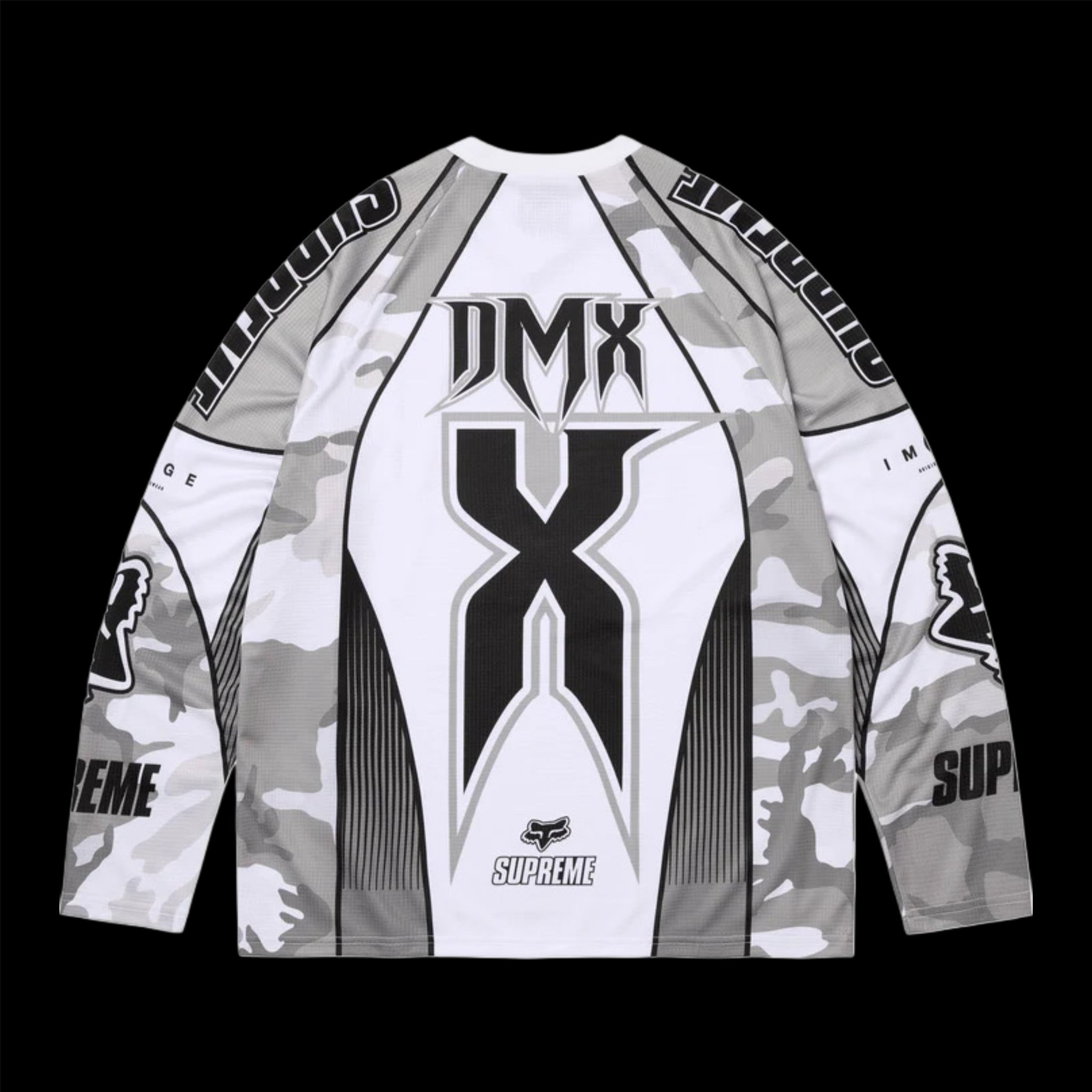 2025 supreme // fox racing dmx jersey snow camo – change clothes