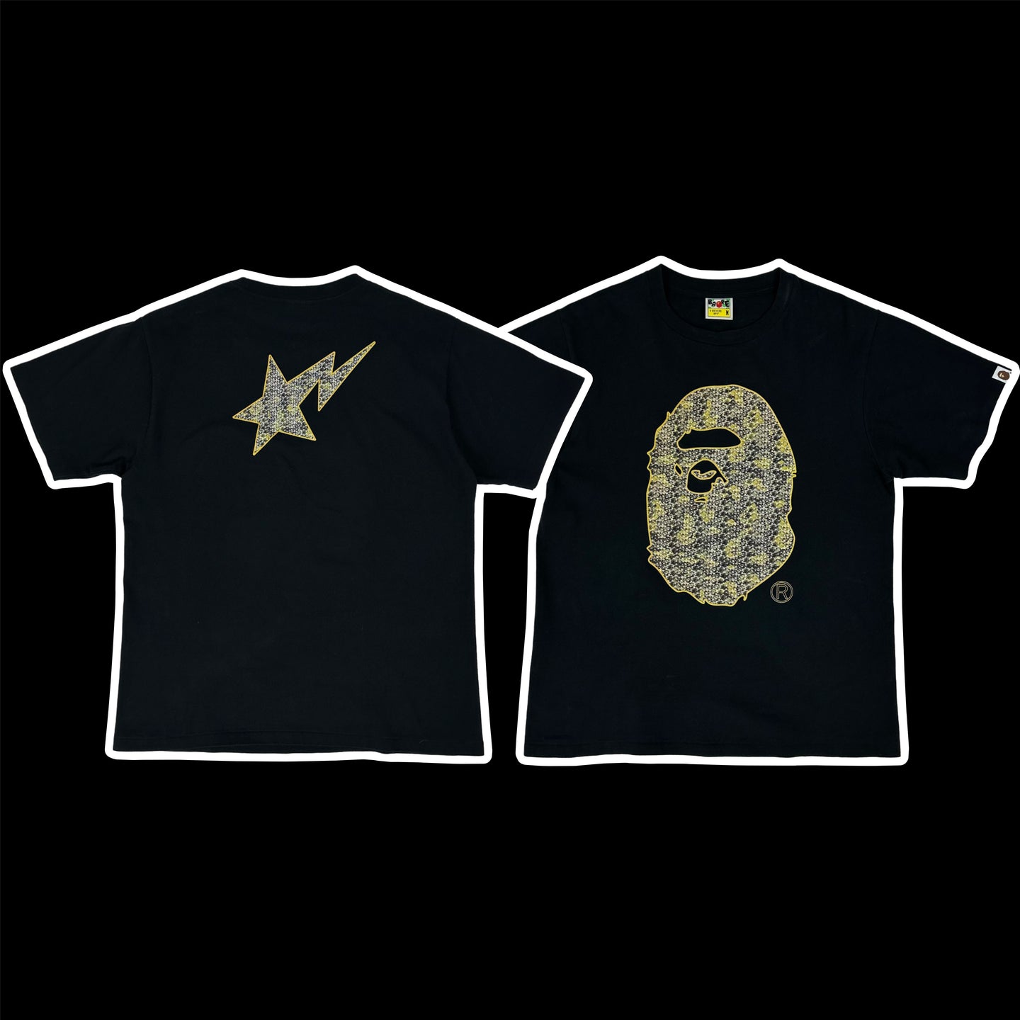 2020s bape big ape head tee iced out