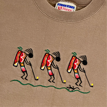 Load image into Gallery viewer, 90s kokopelli golfers sweatshirt light brown
