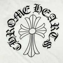 Load image into Gallery viewer, late 2010s chrome hearts single cross arc + neck logo tee
