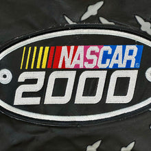 Load image into Gallery viewer, 2000 jeff hamilton nascar leather jacket blue diamond plate
