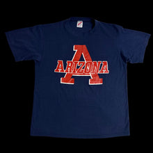 Load image into Gallery viewer, 80s arizona a logo tee shirt navy
