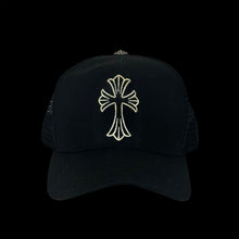 Load image into Gallery viewer, chrome hearts single cross emblem trucker hat
