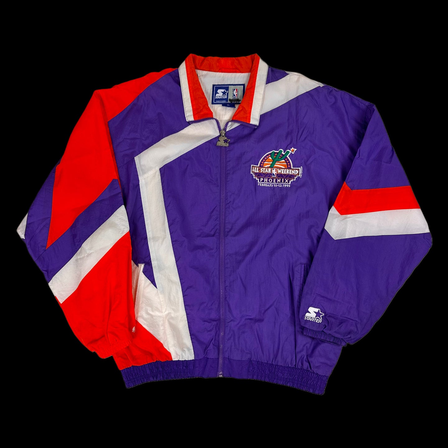 1995 starter all star weekend phoenix star windbreaker