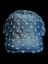Load image into Gallery viewer, 2026 supreme hole punch rhinestone denim cap
