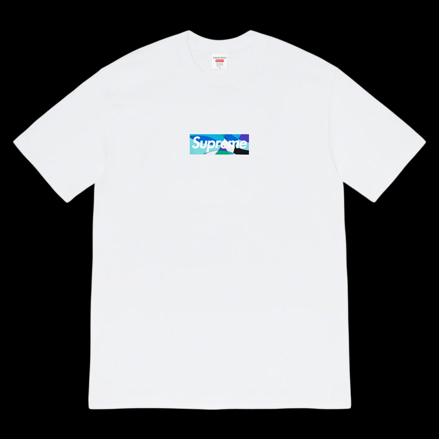 2021 supreme // emilio pucci box logo tee blue